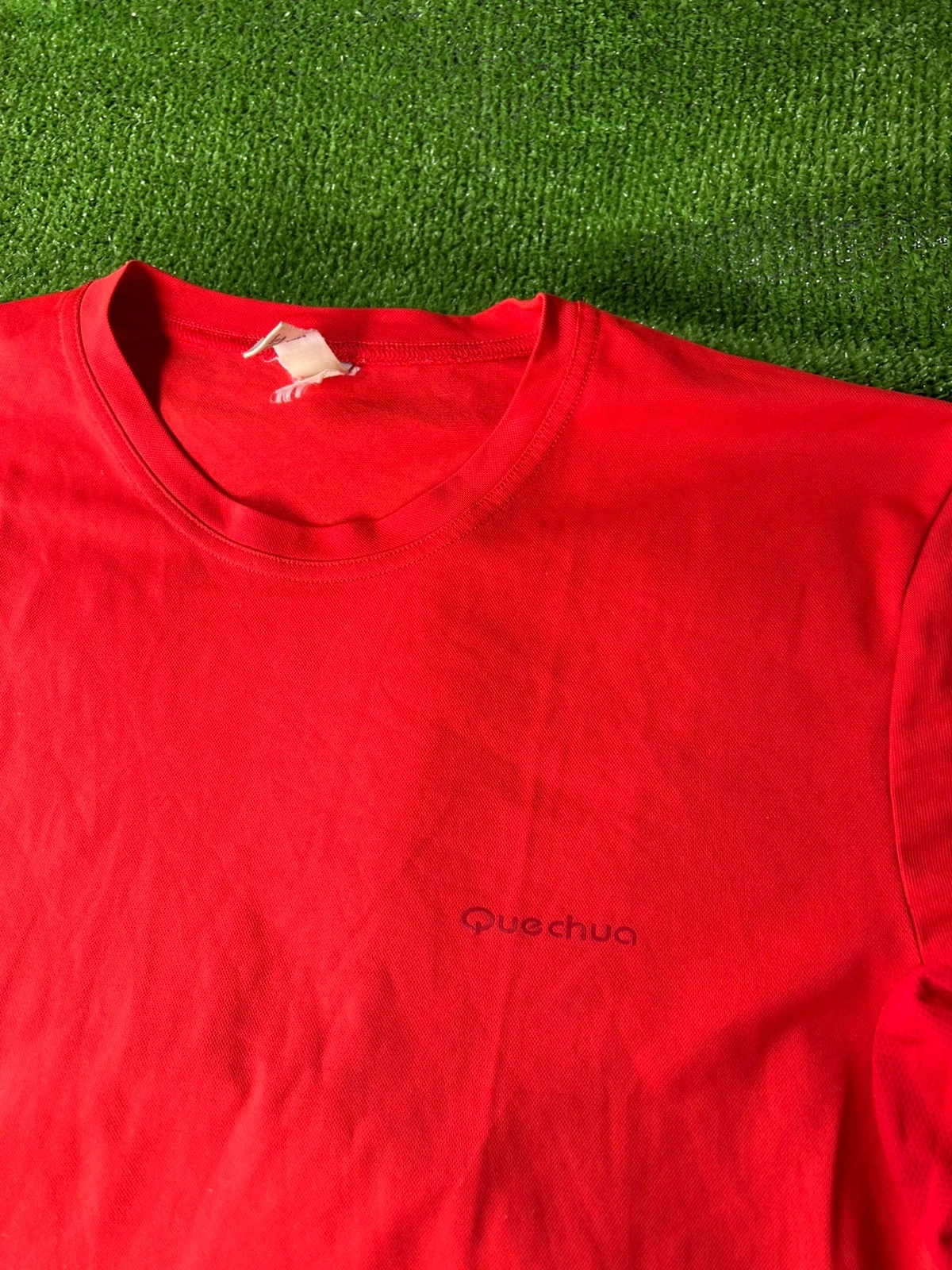 Red plain Quechua jersey t-shirt size xl – photo 5